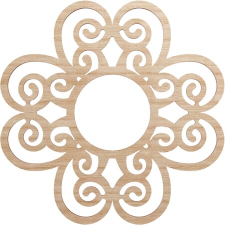 Ekena Millwork Cohen Wood Fretwork Pierced Ceiling Medallion, Alder, 18"OD x 6 1/8"ID x 3/8"T CMWP18X18X0375COAL